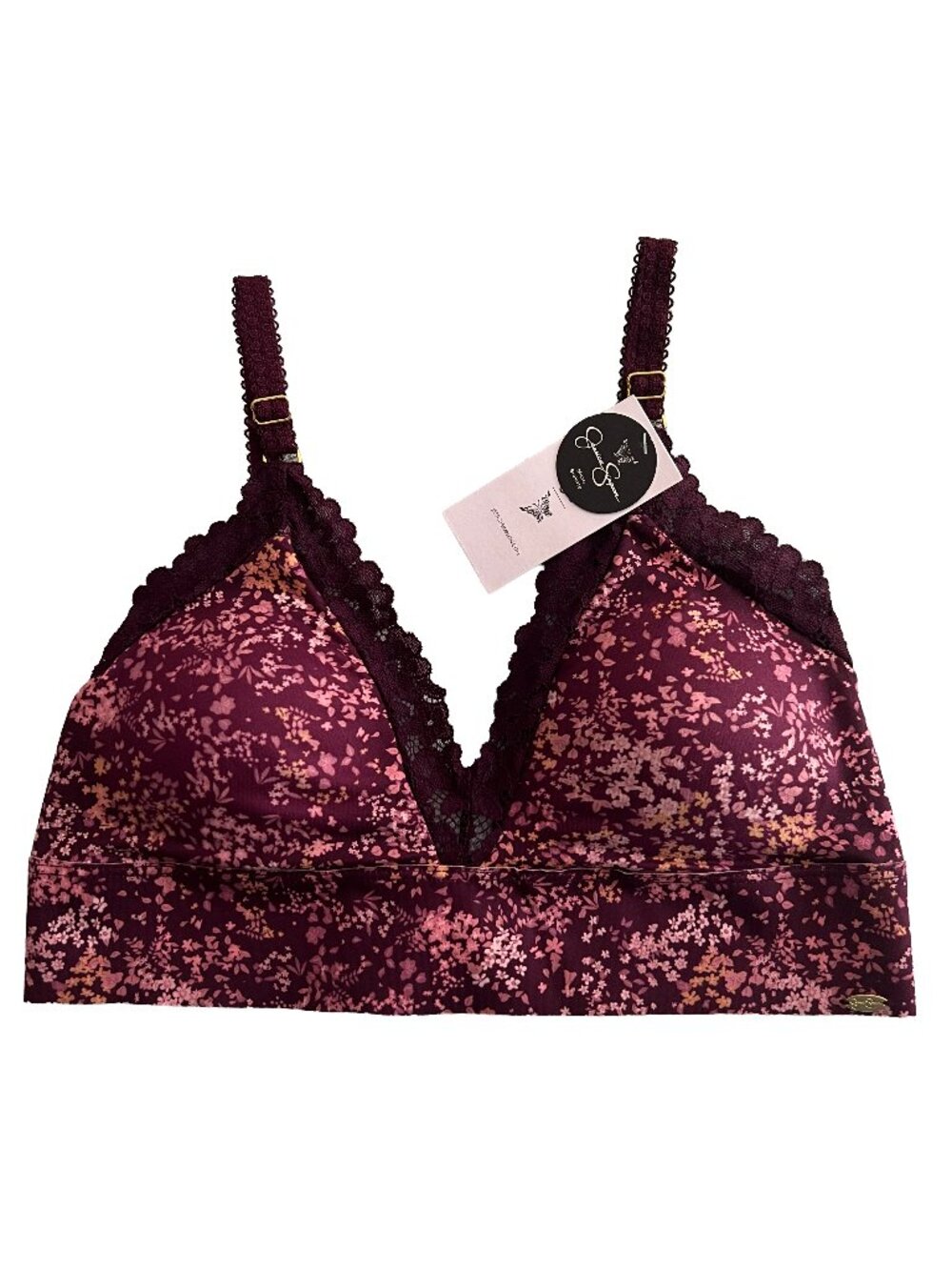 New! Jessica Simpson Micro Bralette Size M Flower Pattern